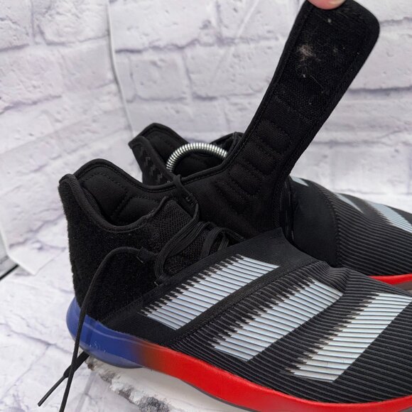 adidas Harden B/E 3 Boys Size 6.5 Black Red Blue Basketball Shoes Sneakers EUC - Picture 10 of 15